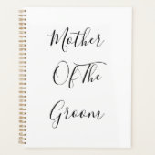 Moeder van het bruinhuwelijk Elegant Gift Favor Planner (Voorkant)