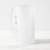 Moeder van het bruinhuwelijk Gift Favor Modern Coo Matglas Bierpul (Voorkant links)