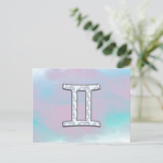 Moeder van het diersymbool Pearl Gemini Briefkaart (Staand voorkant)