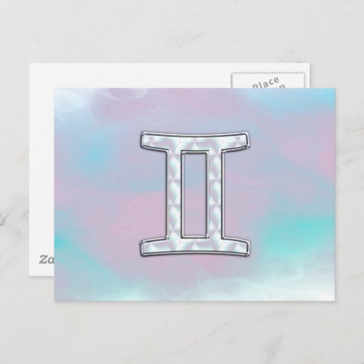 Moeder van het diersymbool Pearl Gemini Briefkaart (Voorkant / Achterkant)
