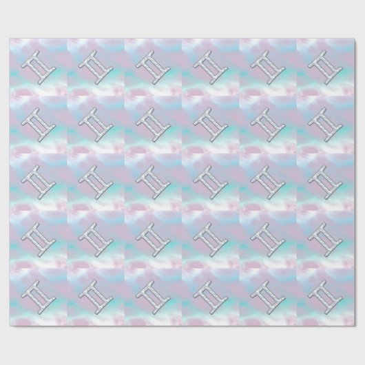 Moeder van het diersymbool Pearl Gemini Cadeaupapier (Vlak)