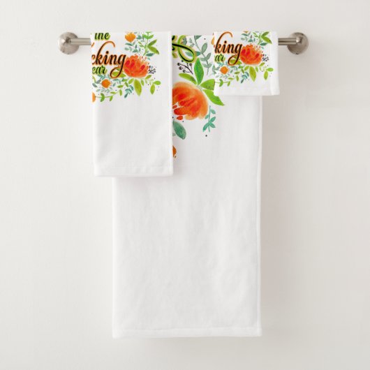 Moeder van het F*kookjaar Wilde bloemen Mam Bad Handdoek (Insitu)