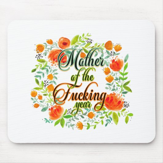 Moeder van het F*kookjaar Wilde bloemen Mam Muismat (Voorkant)