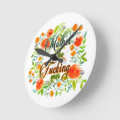 Moeder van het F*kookjaar Wilde bloemen Mam Ronde Klok (Hoek)