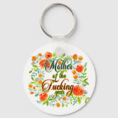 Moeder van het F*kookjaar Wilde bloemen Mam Sleutelhanger (Voorkant)