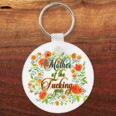 Moeder van het F*kookjaar Wilde bloemen Mam Sleutelhanger (Voorkant)