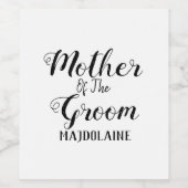 Moeder van het gepersonaliseerde wijnetiket wijn etiket (Enkel label)