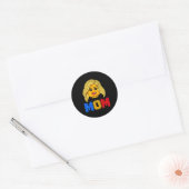 Moeder van het gezin hoofd bouwer het bouwen van b ronde sticker (Envelop)