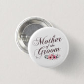 Moeder van het Groom Elegant Wedding | Pin-Button Ronde Button 3,2 Cm (Voorkant /achterkant)