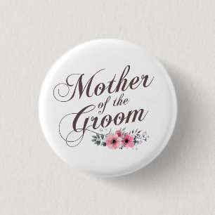Moeder van het Groom Elegant Wedding   Pin-Button Ronde Button 3,2 Cm