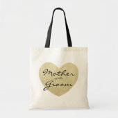 Moeder van het Groom Golden hart Aanpassen Tote Bag (Voorkant)