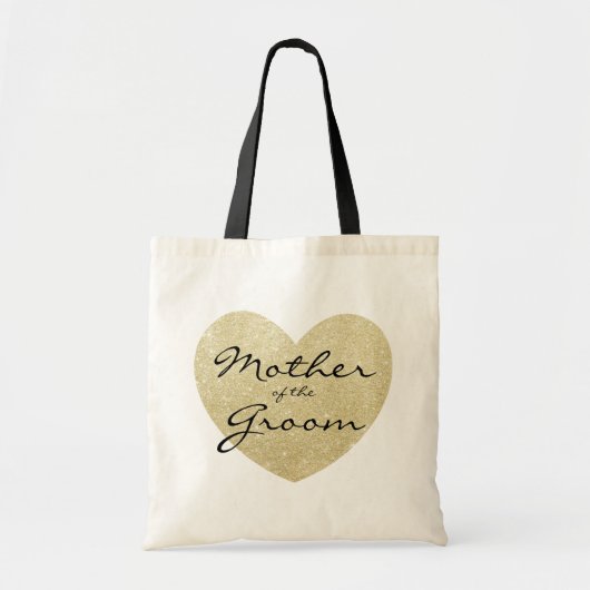 Moeder van het Groom Golden hart Aanpassen Tote Bag (Voorkant)