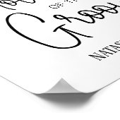 Moeder van het Groom Memorial Reserved Seat Weddin Poster (Hoek)