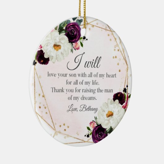 Moeder van het Groom Ornament Moeder-in-Wet Gift (Rechts)