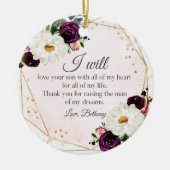 Moeder van het Groom Ornament Moeder-in-Wet Gift (Voorkant)