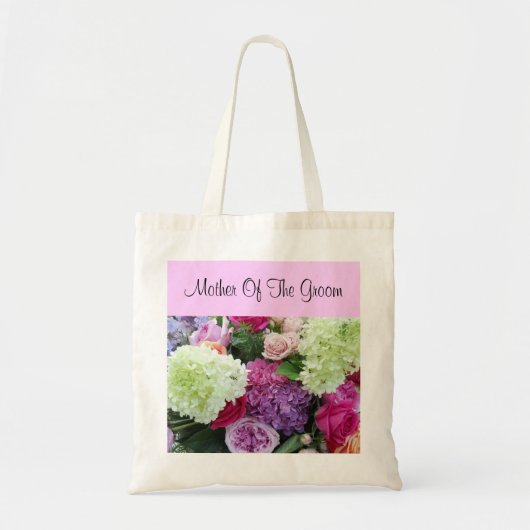 Moeder van het Groom Roos Hydrangea Wedding Flower Tote Bag (Voorkant)