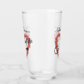 Moeder van het Groom Wedding Floral Heart-monogram Glas (Rechts)