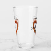 Moeder van het Groom Wedding l Heart Glas (Links)