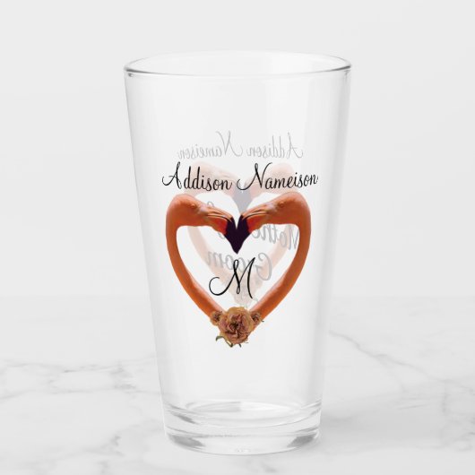 Moeder van het Groom Wedding l Heart Glas (Voorkant)