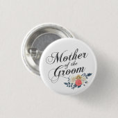 Moeder van het Groom Wedding | Pin-Button Ronde Button 3,2 Cm (Voorkant /achterkant)