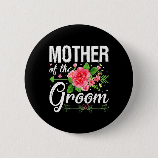 Moeder van het Groom Wedding Verloving Moeder Da Ronde Button 5,7 Cm (Voorkant)