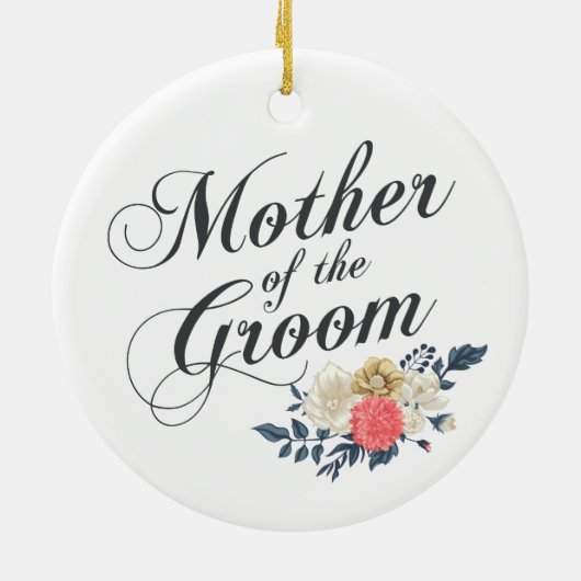 Moeder van het Groom Wedding | Versiering Keramisch Ornament (Achterkant)