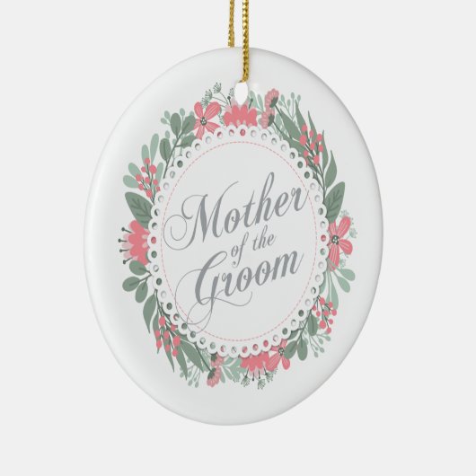 Moeder van het Groom Wedding | Versiering Keramisch Ornament (Rechts)