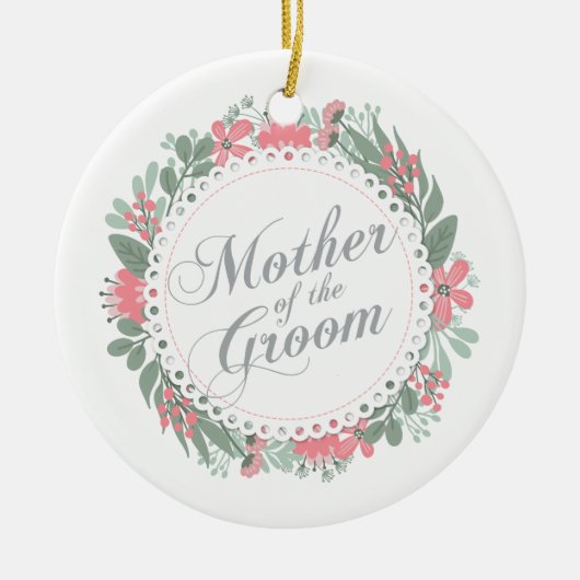 Moeder van het Groom Wedding | Versiering Keramisch Ornament (Voorkant)