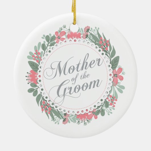 Moeder van het Groom Wedding | Versiering Keramisch Ornament (Achterkant)