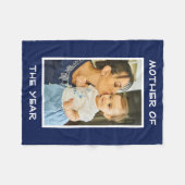 Moeder van het jaar Aangepaste Foto mama Fleece Deken (Voorkant (Horizontaal))