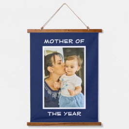 Moeder van het jaar Aangepaste Foto mama Hangend Wandkleed