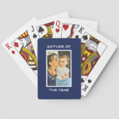Moeder van het jaar Aangepaste Foto mama Pokerkaarten (Achterkant)