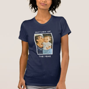 Moeder van het jaar Aangepaste Foto mama T-shirt
