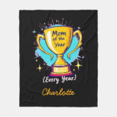 Moeder van het jaar | Grappige gepersonaliseerde M Fleece Deken (Voorkant)