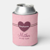 Moeder van het Jaar Hart Kant A07D Blikjeskoeler (Blikje Voorkant)