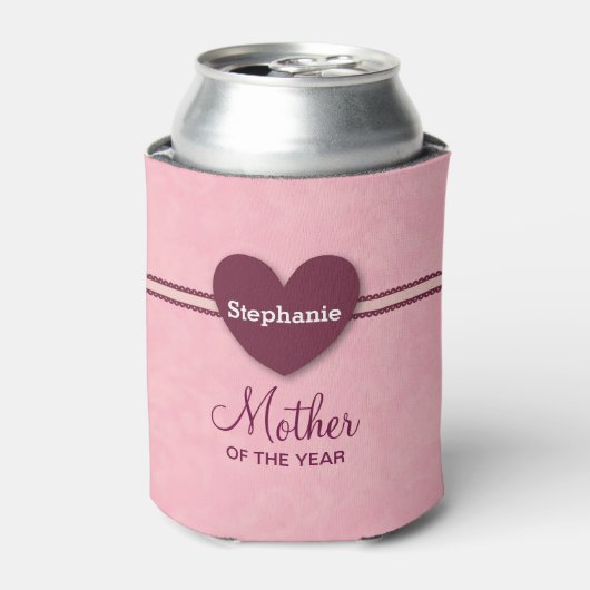 Moeder van het Jaar Hart Kant A07D Blikjeskoeler (Blikje Voorkant)