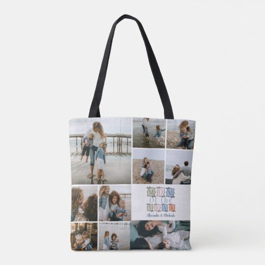 Moeder van het Jaar Patchwork Foto Ontwerp Tote Bag (Achterkant)