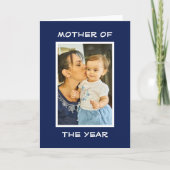 Moeder van het Jaar Persoonlijke Foto Moederdag Ca Kaart (Voorkant)
