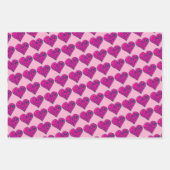 Moeder van het Jaar Pink Hearts Moederdag Inpakpapier Vel (Voorkant 2)