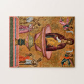 Moeder van het leven die het lente-orthodoxe icoon legpuzzel (Horizontaal)