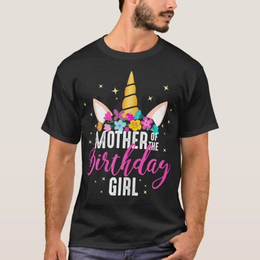 Moeder van het meisje van de geboorte mama geeft u t-shirt (Voorkant)
