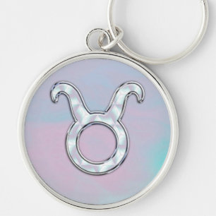 Moeder van het merk Pearl Nacre Style Taurus Sleutelhanger