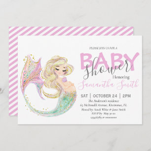 Moeder van het Mermaid Baby shower Aankondiging