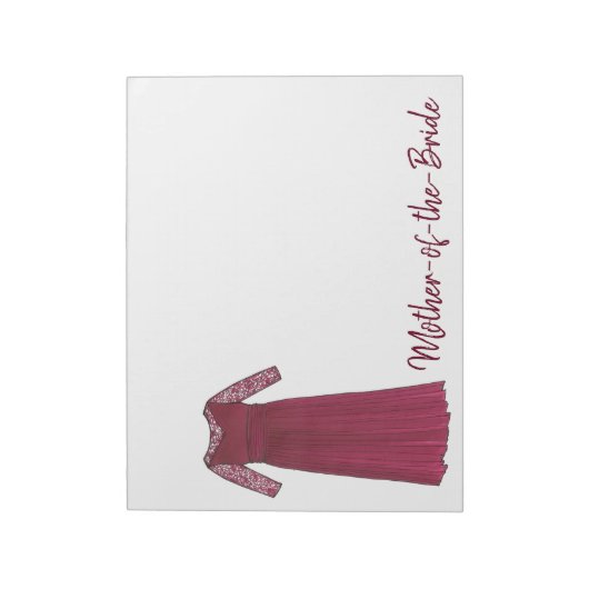 Moeder van het Notitieblok van de Bride Wedding Br (Linkerzijde)