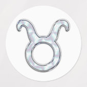 Moeder van het parelachtige Taurussymbool op de di Labels (Design 2)