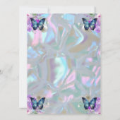 Moeder van het parelbruin Iridescent Elegant Weddi Kaart (Achterkant)