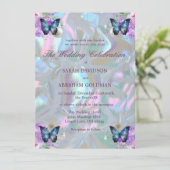 Moeder van het parelbruin Iridescent Elegant Weddi Kaart (Staand voorkant)