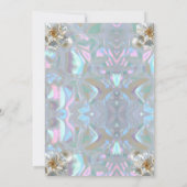 Moeder van het parelbruin Iridescent Elegant Weddi Kaart (Achterkant)