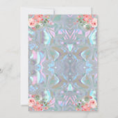 Moeder van het parelbruin Iridescent Elegant Weddi Kaart (Achterkant)