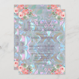 Moeder van het parelbruin Iridescent Elegant Weddi Kaart
